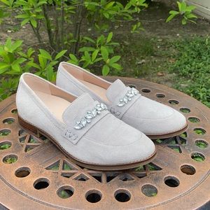 Vionic gray suede loafers